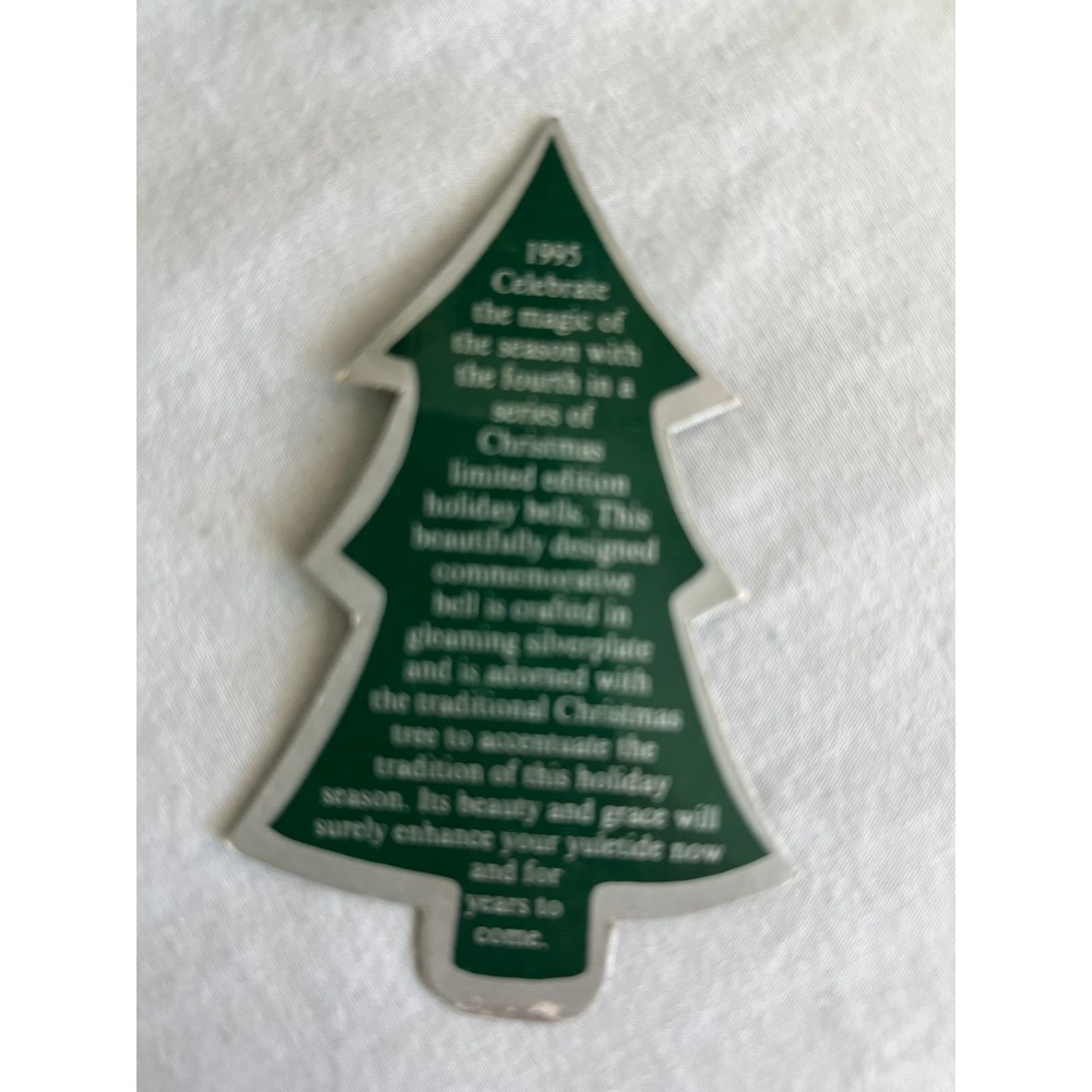 Christmas‎ Ornament Bell 1995 Silverplated in box - Picture 8 of 9